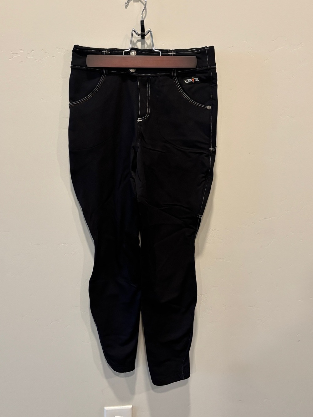 Kerrits Women’s Black Half Seat Zip Up Riding Pants Size XSMALL  Equestrian
